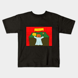 Pumpkin-Ghost Boy Kids T-Shirt